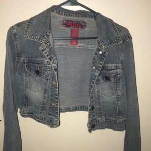 cropped denim/jean jacket!!!